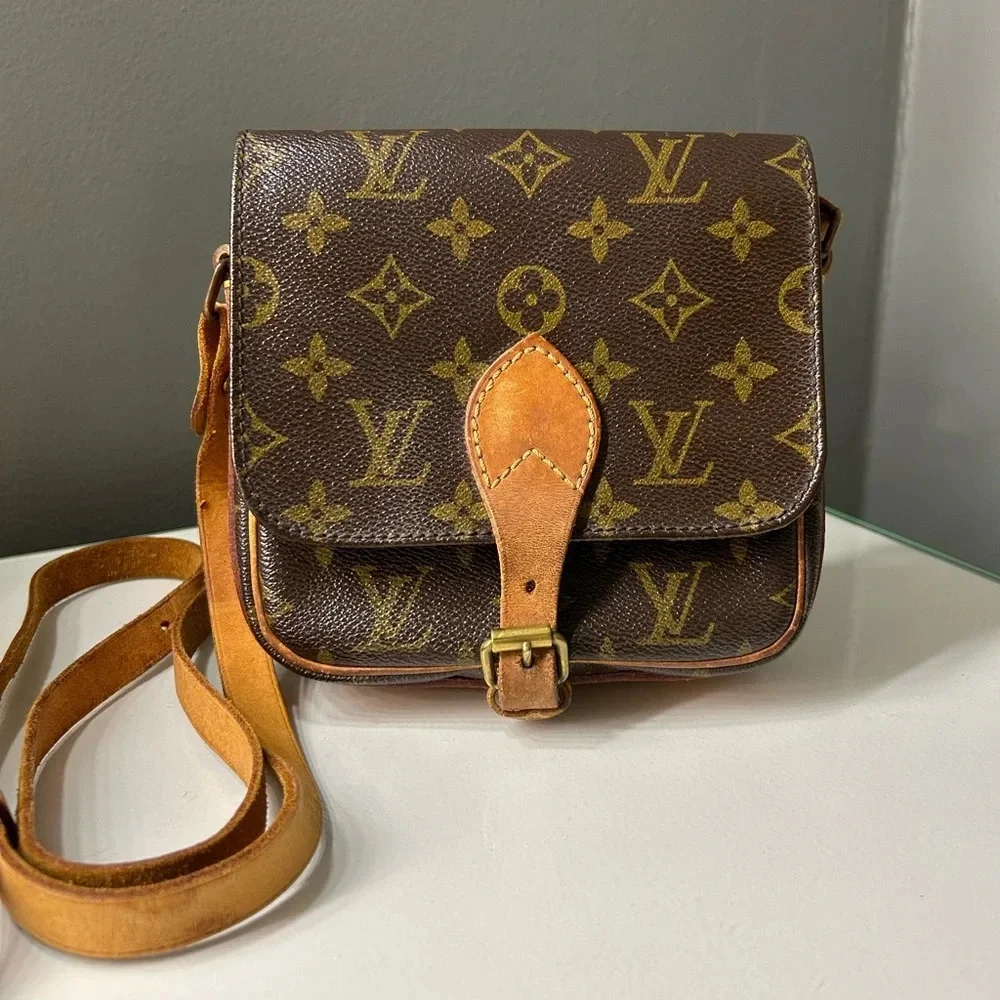 Louis Vuitton Monogram Mini Cartouchiere PM Crossbody Bag 874 SL - Picture 2 of 16